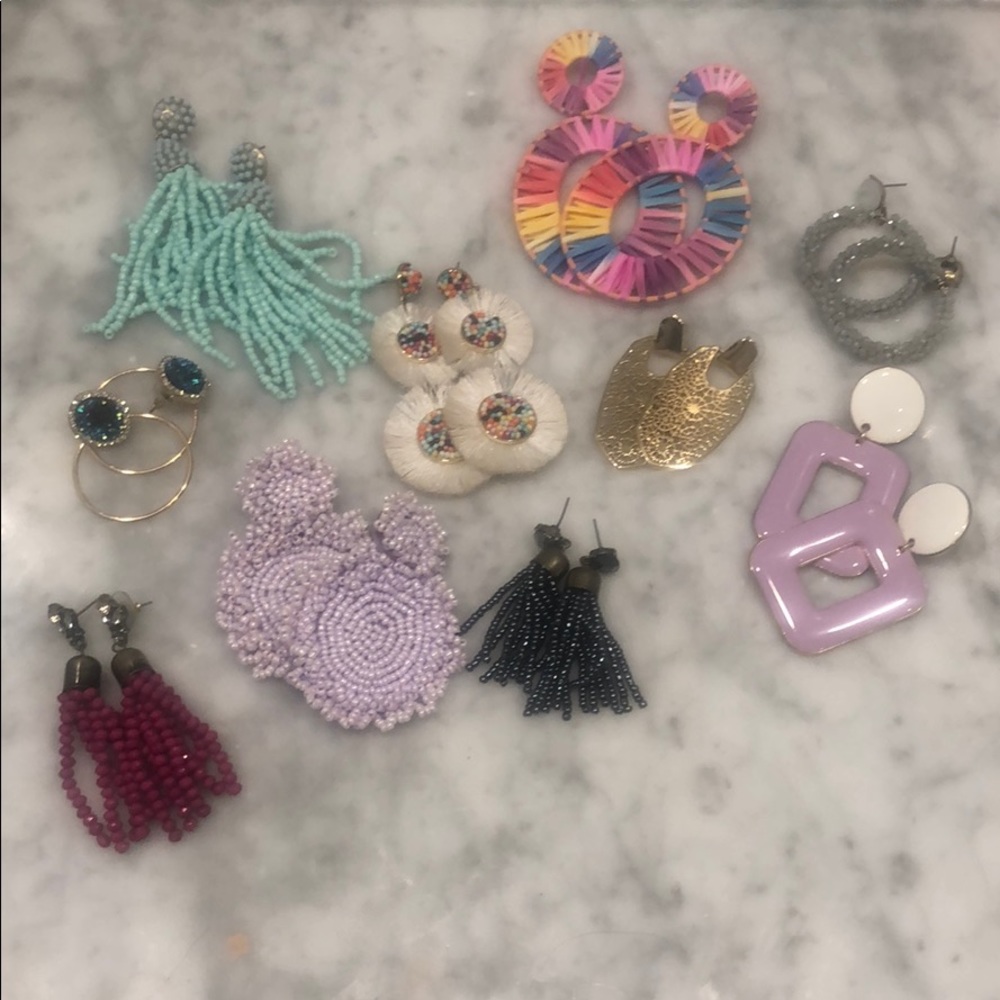 Lot of 10 pairs of statement earrings